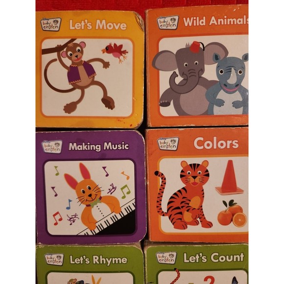 LOT OF Baby Einstein Block Books 6  & 7 Sesame Block Books Pre-owned - Picture 3 of 5